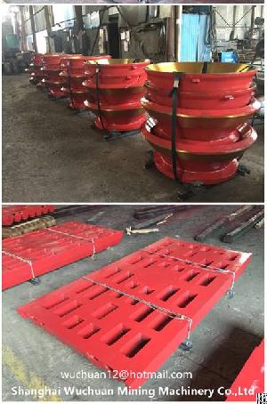 Crusher Wear Parts Jaw Plates / Mantle / Bowl Liner