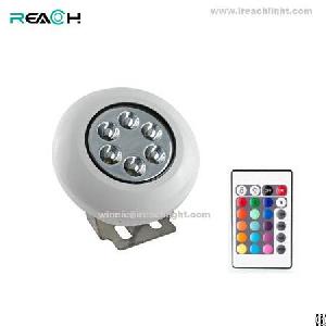 12w led underwater light round shape dc12v 780lm 25degree stainless steel rgb