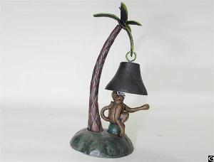 Cast Iron Bell With Monkey