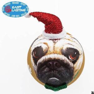 christmas glass dog ornament tree decoration