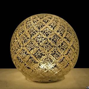 christmas home decoration lattice mercury glass led light sphere globe ball