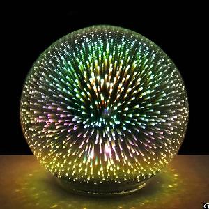 Firework Light Battery Powered Christmas Decorative 3d Led Glass Sphere Ball Gazing Ball