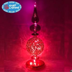 Hand Blown Mercury Glass Christmas Led Light Table Decoration