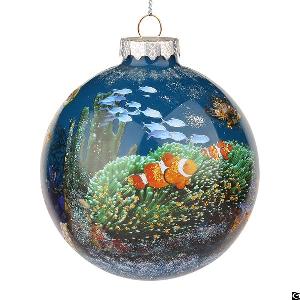 hand painted painting glass christmas ornaments ball