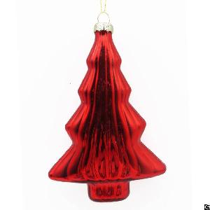 Personalized Red Blown Glass Christmas Tree Ornament For Tree Decoration