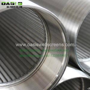 Stainless Steel Wedge Wire Wrapped Screen Pipe 9 5 / 8 Of Water Well Screens