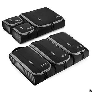 six packing cubes 3 portable travel luggage organizer carry