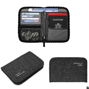 Travel Rfid Blocking Wallet Passport Holder Cover Credit Card Organizer