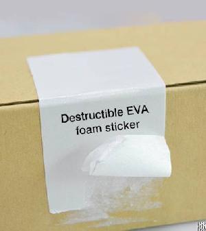 destructible eva foam sticker