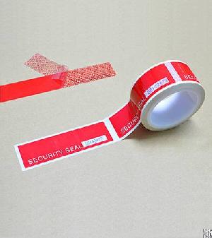 tamper evident security tape perforation liner serial