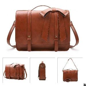 Ladies Briefcase Pu Leather Laptop Backpack Shoulder Satchel Crossbody Bag