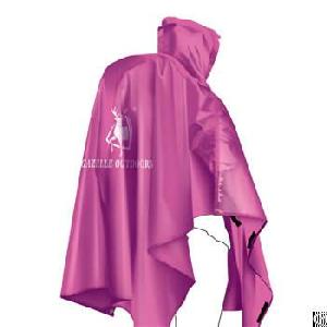 Single Person Poncho Raincoat Backpack Cover H07