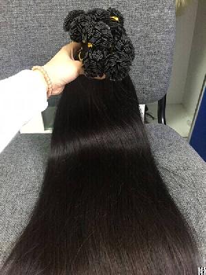 Vietnamese Hair Flat Tip Straight #1b, 24 Inches