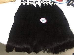 Virgin Hair Bulk Straight #1b 24 Inches