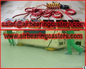 Air Bearing Casters Moving Heavy Duty Loads Manually Maneuvered