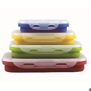 soft silicone foldable lunch box