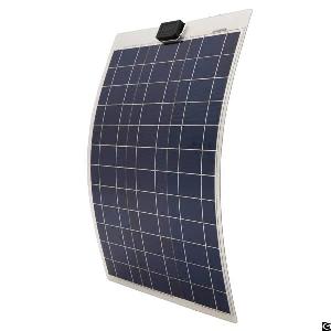 Waterproof 50w 12v Semi-flexible Poly Solar Panel With 1.4m Cables