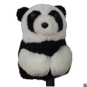 cute soft plush animal golf club head cover panda