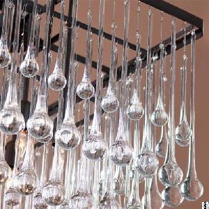 chandelier lighting crystal glass raindrops