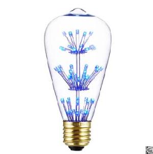 St64 Vintage Blue Light Led Fireworks Bulb