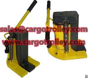 claw jack applied moving heavy duty loads