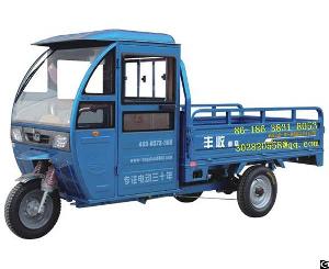 closed electric cargo tricycle loading transport truck vehicle