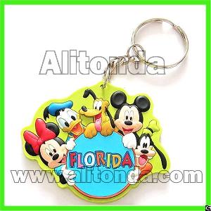 High Quality Promotional Pvc 2d 3d Cartoon Figure Animal Key Chains Custom Manufacturer