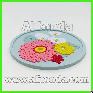 promotional pvc cartoon 2d 3d anti slip coaster mat