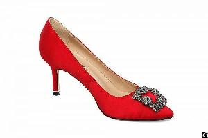 Red Medallion Heels