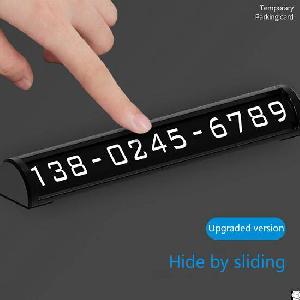 Flexible Rotatable Temporary Parking Card Telephone Phone Number Clear Plate Automotive Car Styling