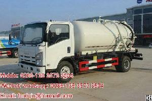 isuzu elf sucking sewage fecal cesspoolage sludge tanker truck 8000l suction