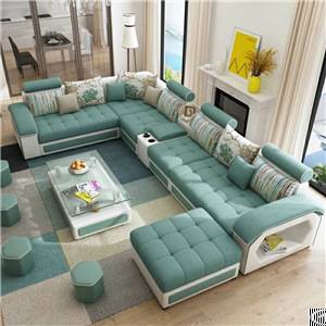 Fabric Sofa Modern Minimalist Small Apartment Living Room Furniture Removable Washable