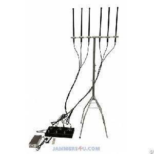 anti drone 6 bands 433mhz 900mhz 2 4ghz 5 8ghz gps jammer up 1500m