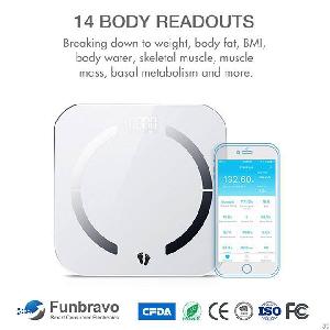 funbravo bluetooth smart body fat scale health monitor bh20e factory