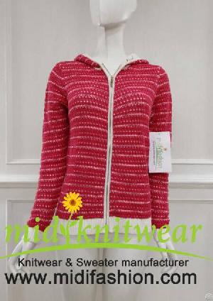 Womens Knitted Sweater Cardigan Coat Knitwear China Zhejiang Midi Fashion Co, Ltd