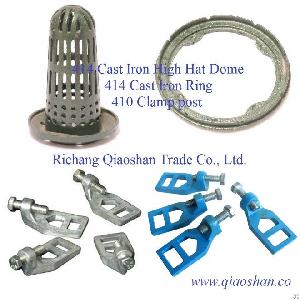 qsf414 cast iron hat dome 414 ring 410 clamp post roof drainage