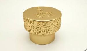 matt gold zamac perfume cap
