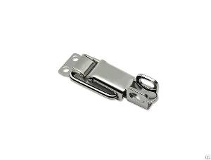 Tanja A303b-1 Lockable Stainless Padlockable Catch Clips Spring Toggle Clasp Lock Toggle Latch