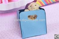 fashion solid durable felt folding portable storage box