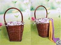 Handmade Wicker Picnic Basket Storage Basket Fruit