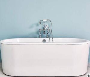 Double Ended Flat Edge Cast Iron Bathtub Yx-012