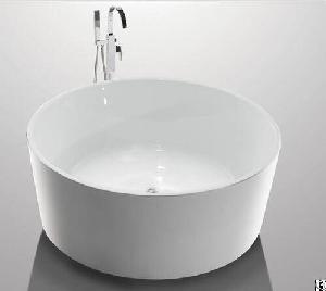 White High End Acrylic Freestanding Soaking Tubs For Small Spaces Round Shape Yx-732