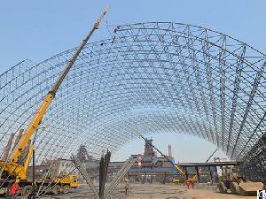 light steel space frame metal roof coal storage dry shed