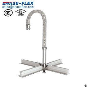 stainless steel fire sprinkler flexible hose drop clean room