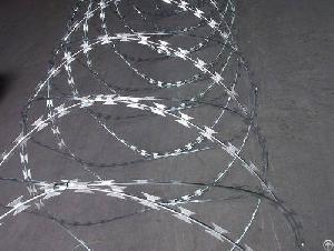 20m Razor Wire Roll This Roll Of Razor Wire Is High Quality And Is The Coiled Concertina Type