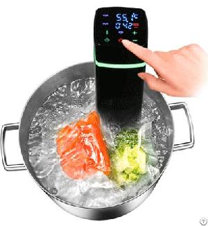 digital timer control touch button lcd screen display sous vide immersion circulator