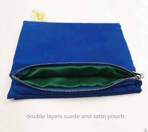 layers velvet satin organizer zipper bag clothes