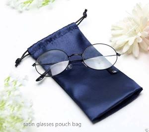 glasses satin pouch bag