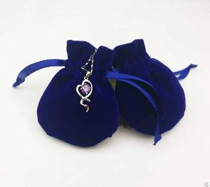 Round Velvet Jewelry Bag