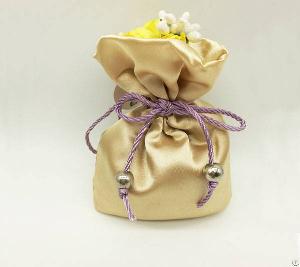 satin gift pouch dry flowers package